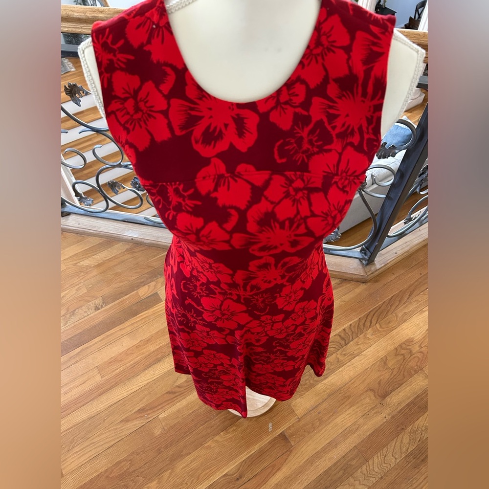 Lands’ End Red Rose Midi Dress in Women’s Size 4 NWOT - Picture 2 of 7